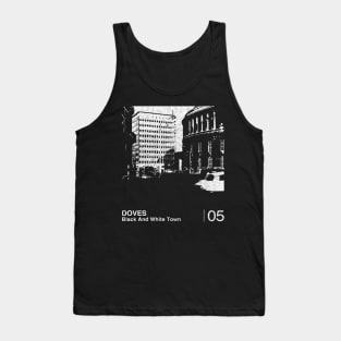 Black & White Town / Minimalist Graphic Artwork Design Tank Top